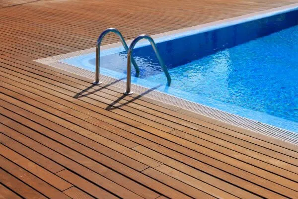 wood decking around pool Superior